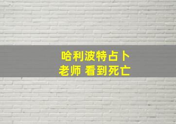 哈利波特占卜老师 看到死亡